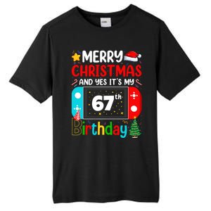 Video Game Lover Merry Christmas Yes ItS My 67th Birthday Gift Tall Fusion ChromaSoft Performance T-Shirt