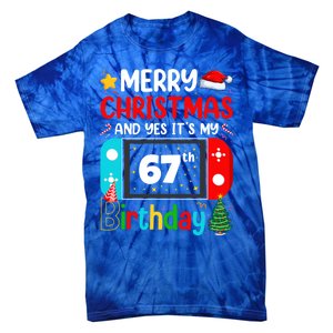 Video Game Lover Merry Christmas Yes ItS My 67th Birthday Gift Tie-Dye T-Shirt