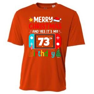 Video Game Lover Merry Christmas Yes ItS My 73th Birthday Cool Gift Cooling Performance Crew T-Shirt