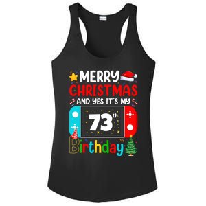 Video Game Lover Merry Christmas Yes ItS My 73th Birthday Cool Gift Ladies PosiCharge Competitor Racerback Tank