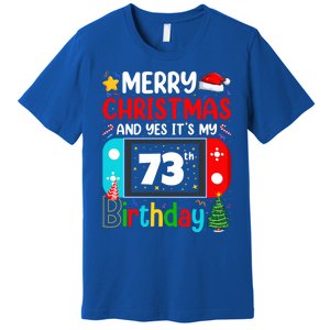 Video Game Lover Merry Christmas Yes ItS My 73th Birthday Cool Gift Premium T-Shirt