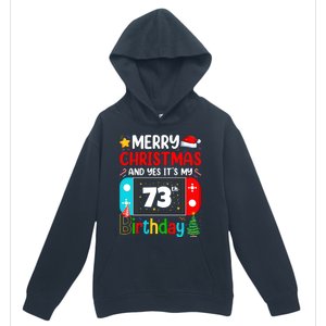 Video Game Lover Merry Christmas Yes ItS My 73th Birthday Cool Gift Urban Pullover Hoodie