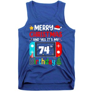 Video Game Lover Merry Christmas Yes ItS My 74th Birthday Gift Tank Top