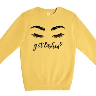 Vintage Got Lashes? Lash Tech Lash Artist Got Lashes Gift Premium Crewneck Sweatshirt