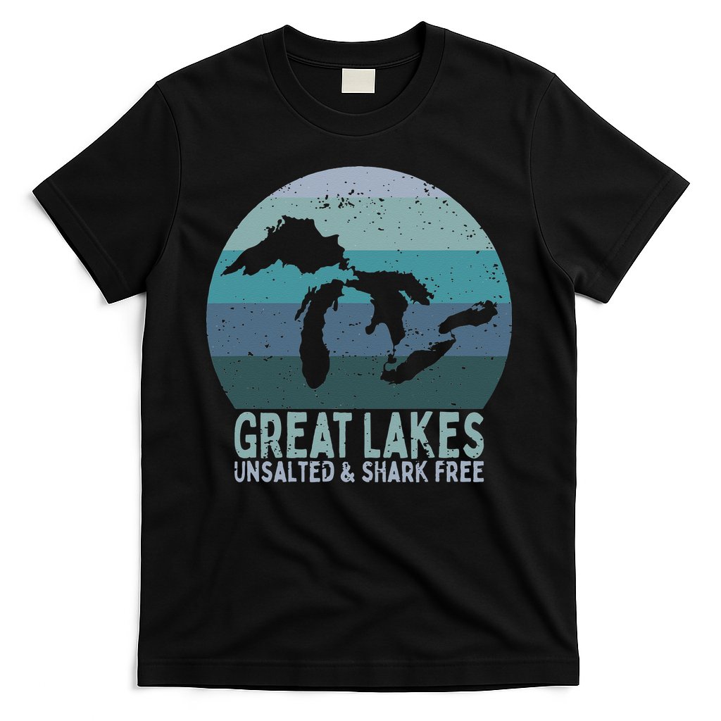 Vintage Great Lakes Unsalted and Shark Free Lake Life T-Shirt