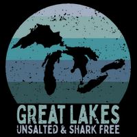 Vintage Great Lakes Unsalted and Shark Free Lake Life Kids T-Shirt