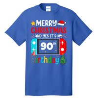 Video Game Lover Merry Christmas Yes ItS My 90th Birthday Gift Tall T-Shirt