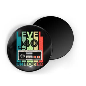 Video Gamer Level 40 Unlocked Shirt 40th Birthday Gifts Magnet