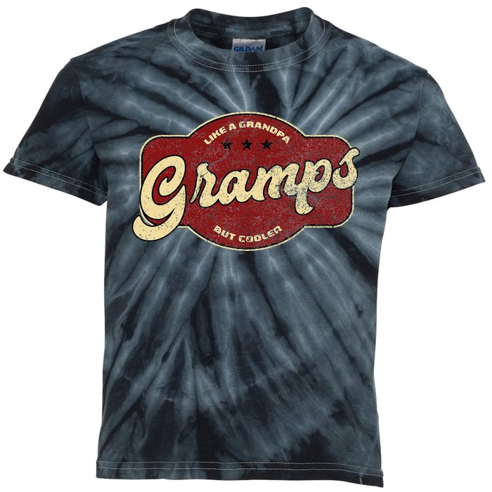 Vintage Gramps Like A Grandpa But Cooler Kids Tie-Dye T-Shirt