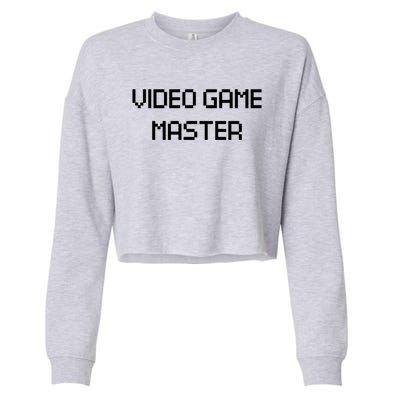 Video Game Master Funny Video Gamer Gift Meaningful Gift Cropped Pullover Crew