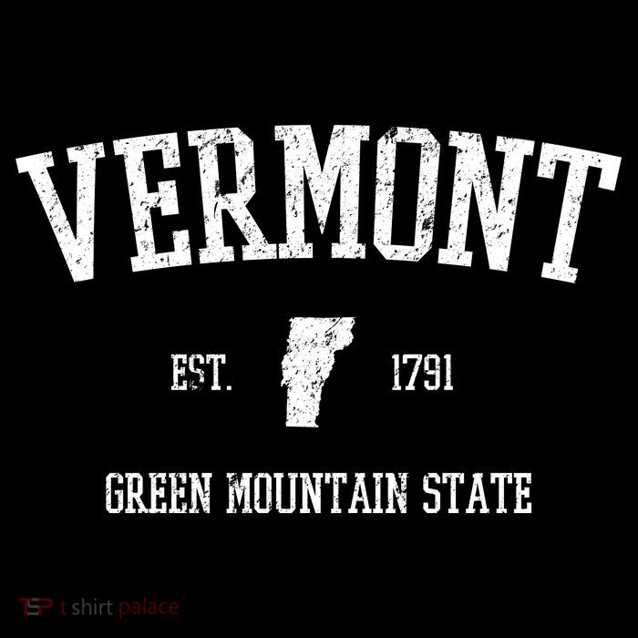 Vermont Green Mountain State Est 1791 Tall T-Shirt