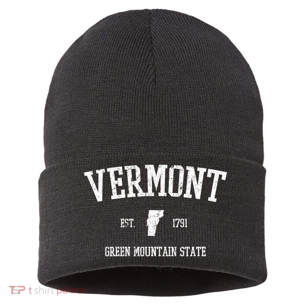 Vermont Green Mountain State Est 1791 Sustainable Knit Beanie