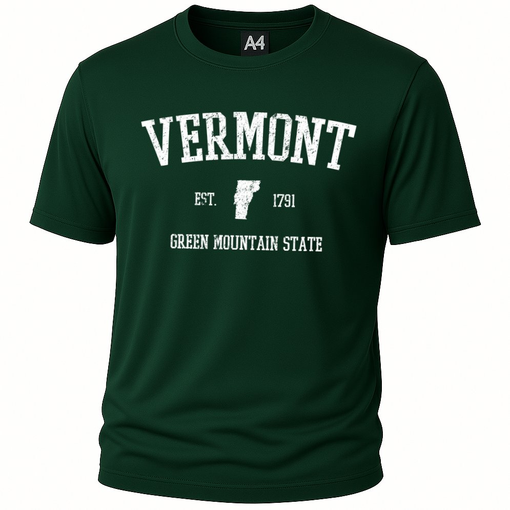 Vermont Green Mountain State Est 1791 Cooling Performance Crew T-Shirt