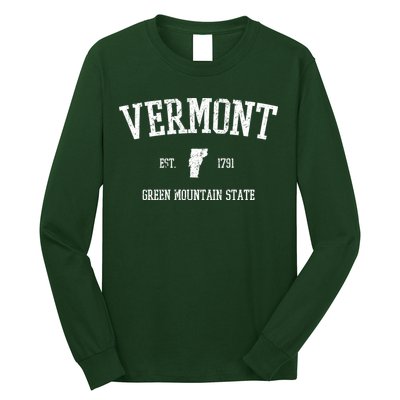Vermont Green Mountain State Est 1791 Long Sleeve Shirt