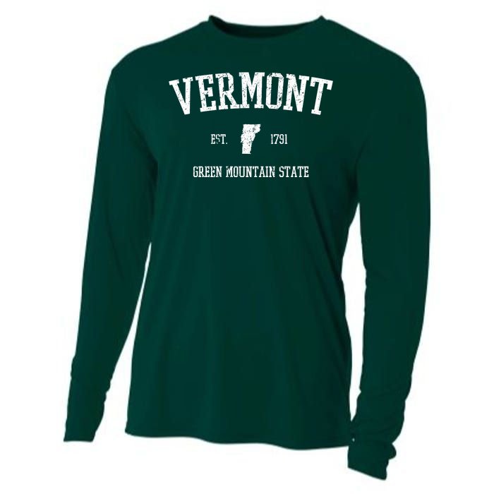 Vermont Green Mountain State Est 1791 Cooling Performance Long Sleeve Crew