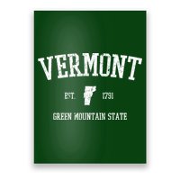 Vermont Green Mountain State Est 1791 Poster