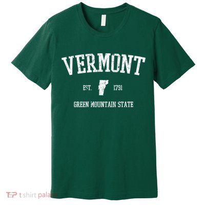 Vermont Green Mountain State Est 1791 Premium T-Shirt