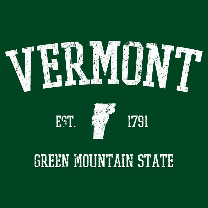 Vermont Green Mountain State Est 1791 Full Zip Hoodie