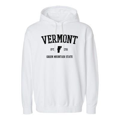 Vermont Green Mountain State Est 1791 Garment-Dyed Fleece Hoodie