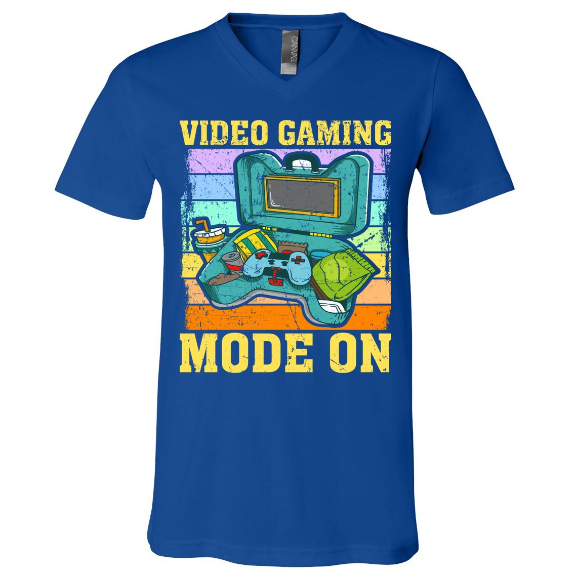 Video Gaming Mode On Video Gamer Gift V-Neck T-Shirt