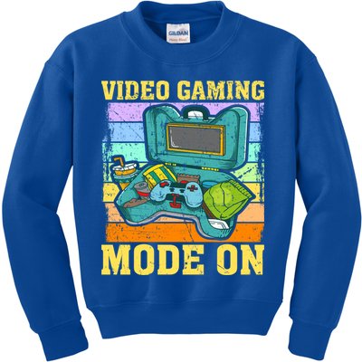 Video Gaming Mode On Video Gamer Gift Kids Sweatshirt