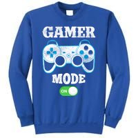 Vintage Gamer Mode On Video Gaming Controller Game Players Gift Sweatshirt