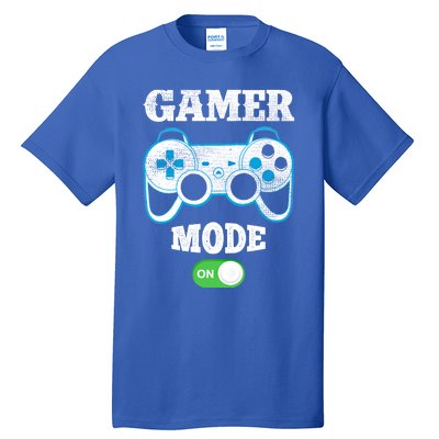 Vintage Gamer Mode On Video Gaming Controller Game Players Gift Tall T-Shirt