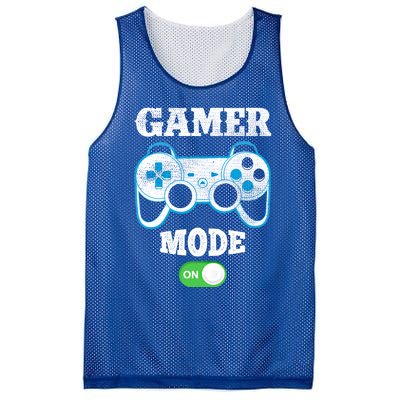 Vintage Gamer Mode On Video Gaming Controller Game Players Gift Mesh Reversible Basketball Jersey Tank