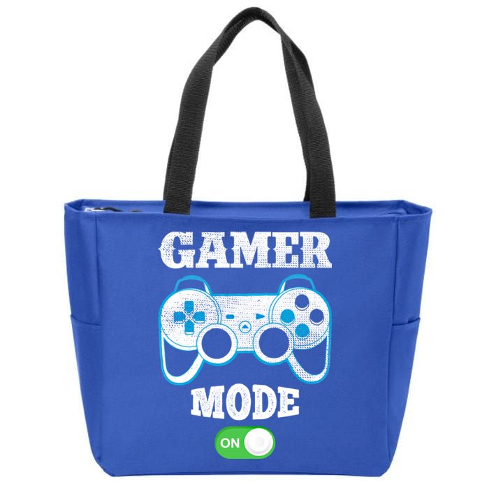 Vintage Gamer Mode On Video Gaming Controller Game Players Gift Zip Tote Bag