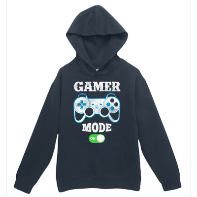 Vintage Gamer Mode On Video Gaming Controller Game Players Gift Urban Pullover Hoodie