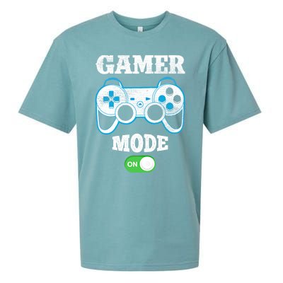 Vintage Gamer Mode On Video Gaming Controller Game Players Gift Sueded Cloud Jersey T-Shirt