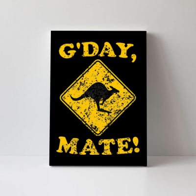 Vintage GDay Mate Kangaroo Road Sign Australia Aussie Roo Canvas