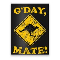 Vintage GDay Mate Kangaroo Road Sign Australia Aussie Roo Poster