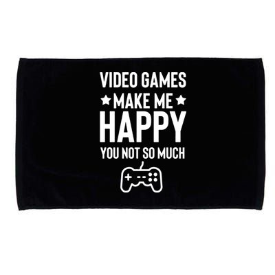 Video Games Make Me Happy Microfiber Hand Towel