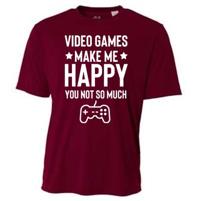 Video Games Make Me Happy Cooling Performance Crew T-Shirt