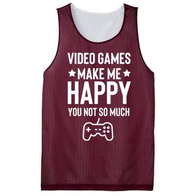 Video Games Make Me Happy Mesh Reversible Basketball Jersey Tank