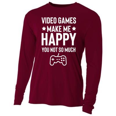 Video Games Make Me Happy Cooling Performance Long Sleeve Crew