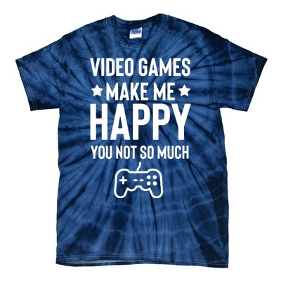 Video Games Make Me Happy Tie-Dye T-Shirt