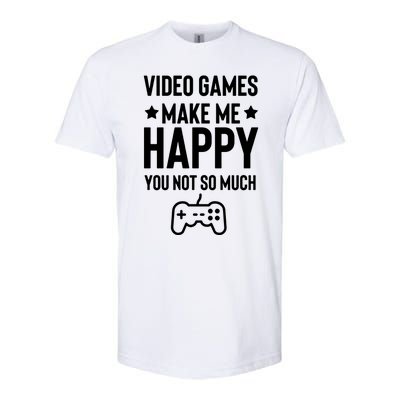 Video Games Make Me Happy Softstyle CVC T-Shirt