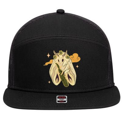Vintage Goth Moth Insect Faecore Cottagecore Fairy Core 7 Panel Mesh Trucker Snapback Hat