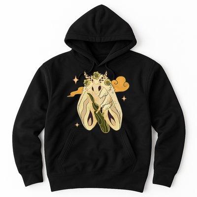 Vintage Goth Moth Insect Faecore Cottagecore Fairy Core Hoodie