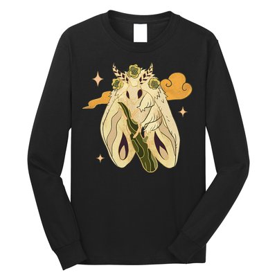 Vintage Goth Moth Insect Faecore Cottagecore Fairy Core Long Sleeve Shirt