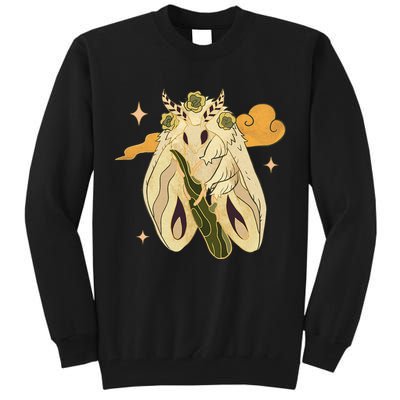 Vintage Goth Moth Insect Faecore Cottagecore Fairy Core Tall Sweatshirt