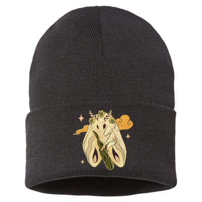 Vintage Goth Moth Insect Faecore Cottagecore Fairy Core Sustainable Knit Beanie