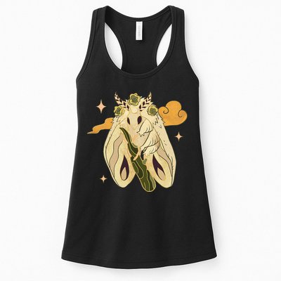 Vintage Goth Moth Insect Faecore Cottagecore Fairy Core Womens Tank Top