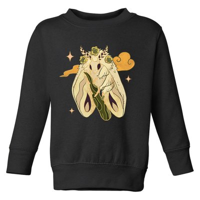 Vintage Goth Moth Insect Faecore Cottagecore Fairy Core Toddler Sweatshirt