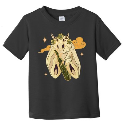 Vintage Goth Moth Insect Faecore Cottagecore Fairy Core Toddler T-Shirt