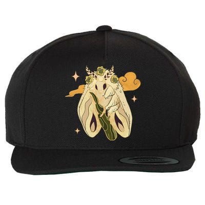Vintage Goth Moth Insect Faecore Cottagecore Fairy Core Wool Snapback Cap