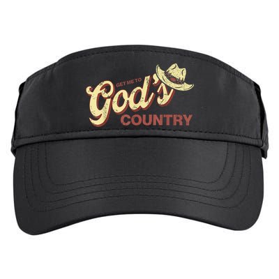 Vintage Get Me To God’s Country Funny Country Hat  Adult Drive Performance Visor