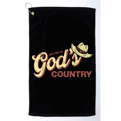 Vintage Get Me To God’s Country Funny Country Hat  Golf Towel